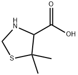 5,5-dimethylthiazolidine-4-carboxylic acid Structure