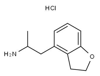 2,3-Dihydro-methyl-5-benzofuranethanaminehydrochloride Structure