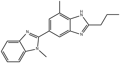 2-n-Propyl-4-methyl-6-(1-methylbenzimidazole-2-yl)benzimidazole 구조식 이미지