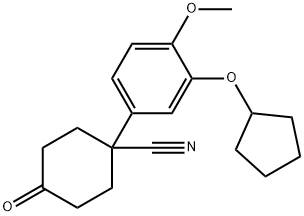 1-[3-(CYCLOPENTYLOXY)-4-METHOXYPHENYL]-4-OXOCYCLOHEXANE-1-CARBONITRILE Structure