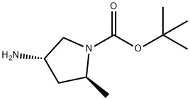 1-Pyrrolidinecarboxylicacid,4-amino-2-methyl-,1,1-dimethylethylester,(2S-trans)-(9CI) 구조식 이미지