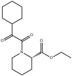 (S)-ethyl 1-(2-cyclohexyl-2-oxoacetyl)piperidine-2-carboxylate Structure