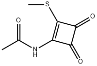 Acetamide,  N-[2-(methylthio)-3,4-dioxo-1-cyclobuten-1-yl]- Structure