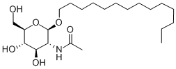 TETRADECYL 2-ACETAMIDO-2-DEOXY-BETA-D-GLUCOPYRANOSIDE 구조식 이미지