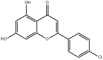 2-(4-chlorophenyl)-5,7-dihydroxy-4H-chromen-4-one 구조식 이미지