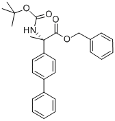 벤질-2-(S)-N-BOC-AMINO-2-바이페닐프로피오네이트 구조식 이미지