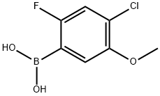 2-CHLORO-3-FLUOROPYRIDINE-4-BORONIC ACID 구조식 이미지