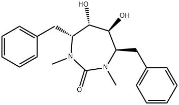 (4R,5S,6S,7R)-4,7-dibenzyl-5,6-dihydroxy-1,3-dimethyl-1,3-diazepan-2-o ne 구조식 이미지