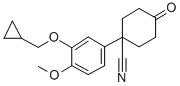 4-CYANO-4-[3-(CYCLOPROPYLMETHOXY)-4-METHOXYPHENYL]CYCLOHEXANONE 구조식 이미지