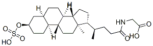 2-[[(4R)-4-[(3R,5R,8R,9S,10S,13R,14S,17R)-10,13-dimethyl-3-sulfooxy-2,3,4,5,6,7,8,9,11,12,14,15,16,17-tetradecahydro-1H-cyclopenta[a]phenanthren-17-yl]pentanoyl]amino]acetic acid Structure