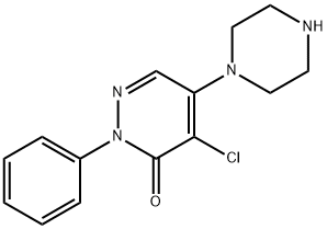 4-CHLORO-2-PHENYL-5-PIPERAZINOPYRIDAZIN-3(2H)-ONE 구조식 이미지