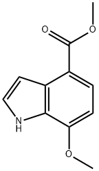 1H-인돌-4-카르복실산,7-메톡시-,메틸에스테르 구조식 이미지