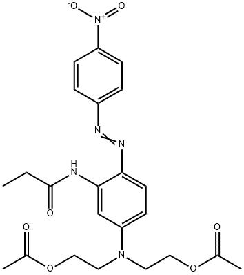 4-[(4-nitrophenyl)azo]-3-(propionamido)anilinodiethyl diacetate Structure