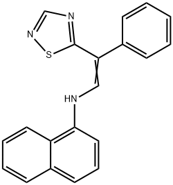 1-(Naphth-1-ylamino)-2-phenyl-2-(1,2,4-thiazol-5-yl)ethene 구조식 이미지