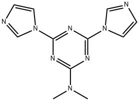 4,6-Di-1H-imidazol-1-yl-N,N-dimethyl-1,3,5-triazin-2-amine Structure