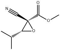 Oxiranecarboxylic acid, 2-cyano-3-(1-methylethyl)-, methyl ester, trans- (9CI) Structure