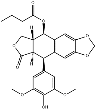 4-O-butanoyl-4'-demethylpodophyllotoxin 구조식 이미지
