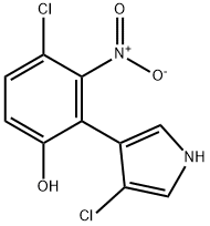 4-Chloro-2-(4-chloro-1H-pyrrol-3-yl)-3-nitrophenol Structure