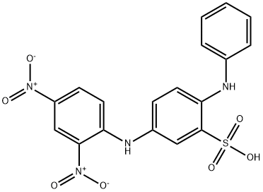 5-[(2,4-dinitrophenyl)amino]-2-anilinobenzenesulphonic acid  Structure