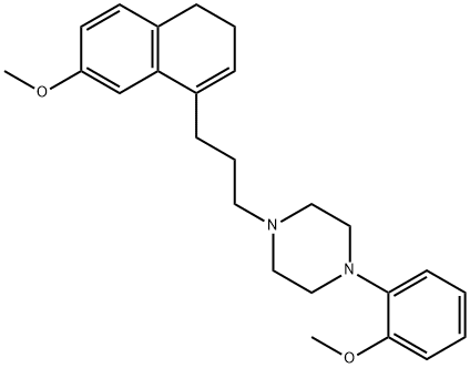 4-(3-(1,2-dihydro-6-methoxynaphthalen-4-yl)-n-propyl)-1-(2-methoxyphenyl)piperazine Structure