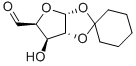 1,2-O-CYCLOHEXYLIDENE-ALPHA-D-XYLOPENTODIALDO-1,4-FURANOSE 구조식 이미지