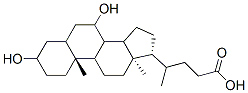 4-[(10R,13R,17R)-3,7-dihydroxy-10,13-dimethyl-2,3,4,5,6,7,8,9,11,12,14,15,16,17-tetradecahydro-1H-cyclopenta[a]phenanthren-17-yl]pentanoic acid 구조식 이미지