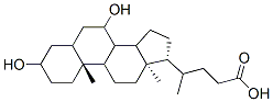 4-[(10R,13R,17R)-3,7-dihydroxy-10,13-dimethyl-2,3,4,5,6,7,8,9,11,12,14,15,16,17-tetradecahydro-1H-cyclopenta[a]phenanthren-17-yl]pentanoic acid Structure