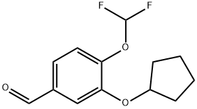 3-Cyclopentyloxy-4-difluoromethoxy-benzaldehyde Structure