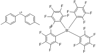 Iodonium, bis(4-methylphenyl)-, tetrakis(pentafluorophenyl)borate(1-) Structure