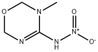 3,6-Dihydro-3-methyl-N-nitro-2H-1,3,5-oxadiazin-4-amine 구조식 이미지
