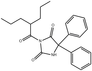 3-(2-Propylpentanoyl)-5,5-diphenylhydantoin Structure