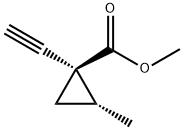 시클로프로판카르복실산,1-에티닐-2-메틸-,메틸에스테르,트랜스-(9CI) 구조식 이미지