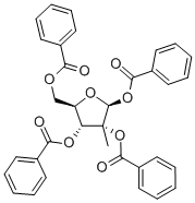 1,2,3,5-Tetra-O-benzoyl-2-C-methyl-beta-D-ribofuranose 구조식 이미지