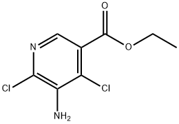 에틸5-아미노-4,6-디클로로니코티네이트 구조식 이미지