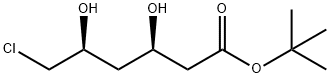 tert-butyl (3R,5S)-6-chloro-3,5-dihydroxyhexanoate 구조식 이미지