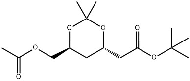 tert-Butyl (4R-cis)-6-[(acetyloxy)methyl]-2,2-dimethyl-1,3-dioxane-4-acetate Structure
