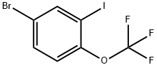 4-Bromo-2-iodophenyl trifluoromethyl ether, 4-Bromo-2-iodo-alpha,alpha,alpha-trifluoroanisole Structure