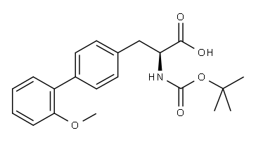 L-2-(BOC-AMINO)-3-(2'-METHOXYBIPHENYL-4-YL)PROPANOIC ACID 구조식 이미지