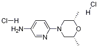 6-[(2R,6S)-2,6-Dimethylmorpholin-4-yl]pyridin-3-amine dihydrochloride Structure