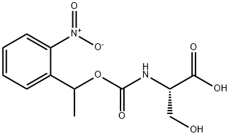 N-1-(2-니트로페닐)에톡시카르보닐세린 구조식 이미지