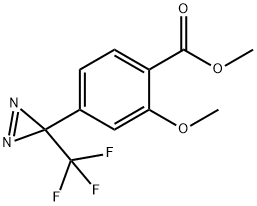2-METHOXY-4-[3-(TRIFLUOROMETHYL)-3H-DIAZIRIN-3-YL]BENZOIC ACID, METHYL ESTER Structure