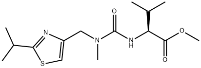 N-((N-Methyl-N-((2-isopropyl-4-thiazolyl)methyl)amino)carbonyl)-L-valine methyl ester Structure