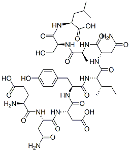 glutamyl-asparaginyl-aspartyl-tyrosyl-isoleucyl-asparaginyl-alanyl-seryl-leucine Structure