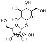 BETA-D-[1-13C]프럭토푸라노실알파-D-글루코피라노사이드 구조식 이미지