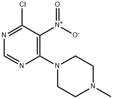 4-CHLORO-6-(4-METHYL-1-PIPERAZINYL)-5-NITROPYRIMIDINE Structure