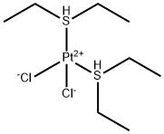 cis-Dichlorobis(diethylsulfide)platinum(II) 구조식 이미지