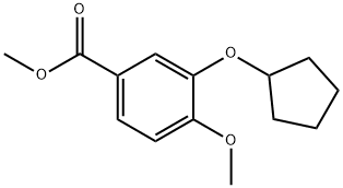 METHYL 3-(CYCLOPENTYLOXY)-4-METHOXYBENZOATE 구조식 이미지