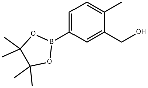 (2-Methyl-5-(4,4,5,5-tetramethyl-1,3,2-dioxaborolan-2-yl)phenyl)methanol Structure