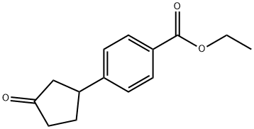 4-(3-옥소-시클로펜틸)-벤조산에틸에스테르 구조식 이미지