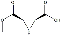 2,3-Aziridinedicarboxylicacid,monomethylester,(2R-cis)-(9CI) Structure